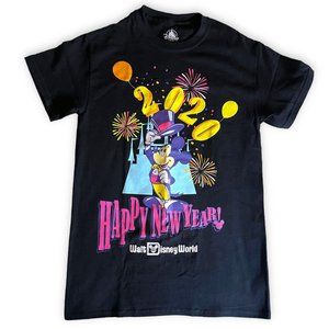 Walt Disney World T-Shirt Adult Size Small Happy New Year 2020 Black